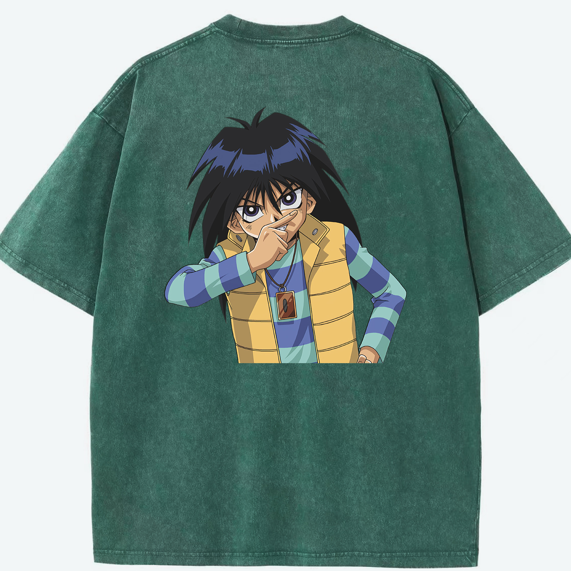 （画像用） 遊☆戯☆王 Yu-Gi-Oh! 綿100% ヴィンテージ風 半袖Tシャツ（背面プリント）